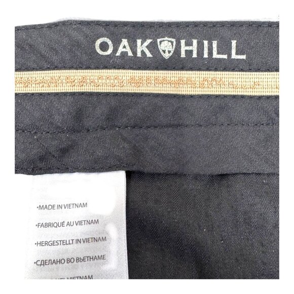 Oak Hill Mens Gray Checkered Polyester Shorts Size 48 Chino Casual Golf Big Tall - Picture 3 of 6